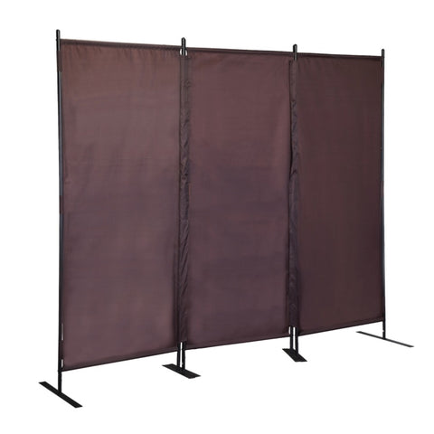 ZUN 6 Ft Modern Room Divider, 3-Panel Folding Privacy Screen w/ Metal Standing, Portable Wall Partition, W2181P163130