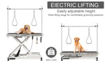 ZUN super Deluxe electric pet grooming table, 110V/220V professional groomer recommend Adjustable height W20622294