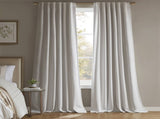2-PK 52x84" Sound blocking/Total blackout curtain panel pair White B035P496615