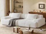 Loveseat Modular Sectional Sofa for Living Room, Comfy Tufted Cloud Floor Couch with 2 Pillows, W5385P455461