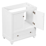 ZUN 30" Bathroom Vanity without Sink, Base Only, Cabinet with Doors and Drawer, Solid Frame and MDF WF296704AAK