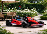 Kids Electric Drift Go Kart 24V, Dual Motor Soft Start Ride-On Kart with PU Wheels, Red 25739419