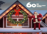 60in 220 Lights 600 Branches PVC Bow Decoration Garland Garden Garland Decoration Green 24506870