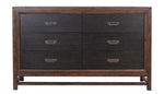 ZUN Six-Drawer Dresser, No Assembly Required, Two-Tone Finish B108P163823