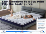 Alwyn Home Innerspring Mattress Medium Hybrid Mattress in a box With Certipur-US Certified Pocket W3203P293165