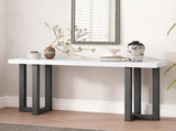 Geometric Design Console Table with Solid Pine Legs,Suitable for Entryway, Hallway, Living N711P289128K