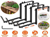 Adjustable Heavy-Duty Iron Planter Bracket 6.1-11.6" Extendable Tray 2.36-6.9" Two-Level 76808044