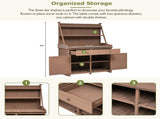 65inch Garden Potting Bench Table, Fir Wood Workstation with Storage 65666221