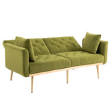 ZUN Velvet Sofa , Accent sofa .loveseat sofa with metal feet 95321020