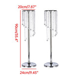 2 Pcs 35.4inch Tall Wedding Flower Vase Holder Table Centrepiece Display Vase Metal Flowers Stand 75213731