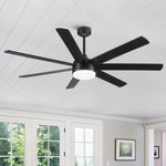 ZUN 72 In Farmhouse Ceiling Fan with Plywood Blades for Dining Room 06157282