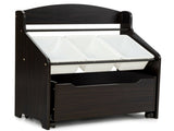 Dark Brown Multifunctional Kids Storage Cabinet with Large Capacity Toy Box and Display Shelf, Safe 88739815