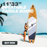 ZUN Inflatable Stand Up Paddle Board 11'x34"x6" With Accessories 75932337