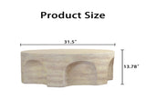 MgO Modern Minimalist Round Accent Coffee Table with Unique Arched Cutout Base, No Assembly W3081P440608