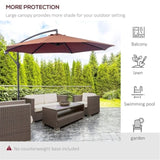 ZUN Outdoor beach umbrella/Patio Offset Umbrella （Prohibited by WalMart） 62086373