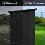 ZUN Metal garden sheds 5ft×4ft outdoor storage sheds Black W1350P184771