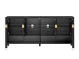 55.1''Storage Sideboard with 4-Doors,Multi Functional Buffet with Open Shelf and 2-Tiers N711P345165B