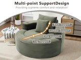 Round Sofa Bed with Memory Foam Sectional Couches for Living Room, Cloud Couch with three pillows, W3224P444283