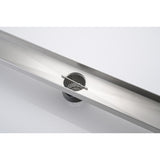 32 Inches Linear Shower Drain with Removable Quadrato Pattern Grate, 304 Stainless Shower Drain W928P199546