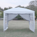 ZUN Outdoor 10x 10Ft Pop Up Gazebo Canopy Tent Removable Sidewall with Zipper,2pcs Sidewall with W419P147517