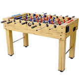 ZUN 54-Inch Hurricane Foosball Table for Family Game Rooms with Light Cherry Finish, Analog Scoring and W465P164158