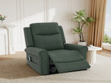 Manual Recliner 270&degSwivel Rocker Recliner Chair PU Leather Recliner with Massage and Heating, N763P363558F