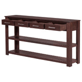 U_Style Stylish Entryway Console Table with 4 Drawers and 2 Shelves, Suitable for Entryways, Living N711P241286D
