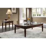 Espresso End Table with Turned Leg B062P189181