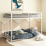 Same as B083P160613 Adam Sturdy Twin over Twin Bunk Bed Metal White for Kids Adult, Low Profile B083P170878
