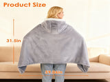 8-Zone Wearable Heated Blanket - 3 Adjustable Heat Levels, 59x31in Soft Flannel, USB-Powered 86906046