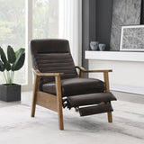 Asher Wood Arm Push Back Recliner - Burnished Brown B050P322580