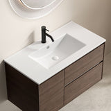 36inch Bathroom Vessel Sink, Ceramic Bathroom Vanity Sink Top with Overflow, with Overflow, No Drain W3402P324608