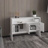 Bellagio 48.7" Wide 2-Tier Narrow Bellagio Console Table with Double-Door Cabinet B070P234362