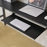 Twin Size Metal Loft Bed with Desk and Storage Shelves, 2 Built-in Ladders & 94507753