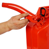 ZUN 20 Liter Jerry Fuel Can with Flexible Spout, Portable Jerry Cans Fuel Tank Steel Fuel W46591769