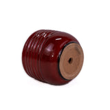 3 Pieces Ceramic Flowerpot, Modern Planter for Patio, Garden or Windowsills - Bean Paste Red W3273P321467