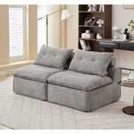 ZUN [NEW ARRIVED] Modular Sofa,No Armrests,At will DIY, Chenille Fabric,Neck Pillow-Back W2108P261275