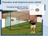 10X10X10FT Golf Practice Net Cage w/ Metal Frame Hitting Net Kit Indoor Outdoor 99880895