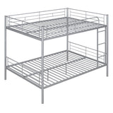 Full Over Full Metal Bunk Bed, Sliver MF310408AAN