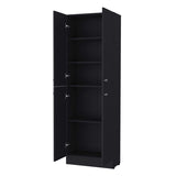 ZUN Cameron Pantry Cabinet with 4 doors and 5 hidden shelves B128P189935