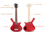 GW101 36in Small Scale Electric Bass Guitar Suit With Mahogany Body SS 03924331
