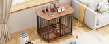 GO 31.5" Furniture Style Dog Crate for Small and Medium Dogs, Wooden Cage Indoor Kennel Furniture, N704P247045D