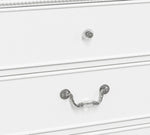 ZUN Classic Traditional Style White Finish 1pc Chest of 5x Dovetail Drawers Wooden Bedroom Furniture B01161309