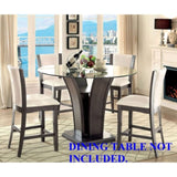 Style Comfort Contemporary 2pcs Counter Height Chairs Gray And White Leatherette Cushion Seat B011115668