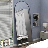 Arch Full Length Mirror 71"32" Big Full Body Mirror for Bedroom Oversized Floor Mirror Large W708P297677