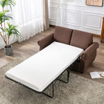 ZUN 57.5" Orisfur Pull Out Sofa Bed Loveseat Sleeper with Twin Size Memory Mattress for Living Room WF305474AAD