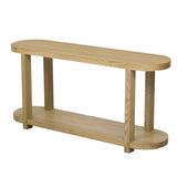 U_STYLE Modern Minimalist Ash Veneer Entryway Table with Streamlined Desktop Design, Suitable for N711P241273O