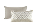 Full/Queen 3 Piece Cotton Duvet Cover Set with Chenille Tufting B035129140