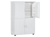 Tall and Wide Bathroom Floor Storage Cabinet, Bathroom Storage Unit, Freestanding Cabinet with 4 86567024