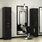 ZUN Barber Stations Wall Mount Salon Station, Salon Cabinets and with 2 Tier Shelf, Hair Styling 76103783